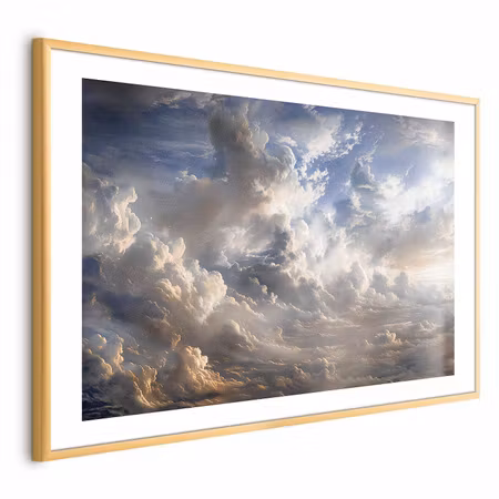 Poster med ram - Golden Reflections on Clouds