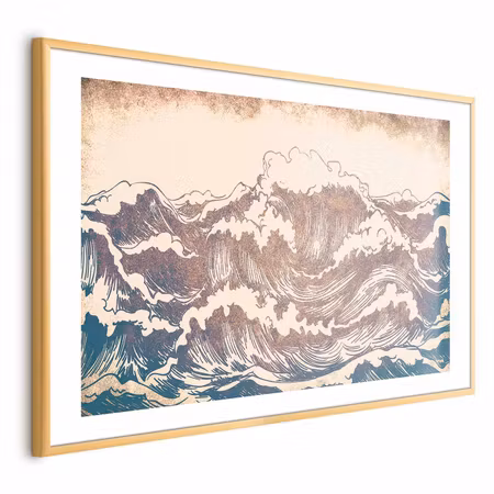 Poster med ram - Giant Waves