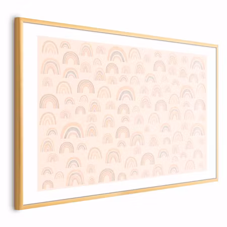 Poster med ram - Pastel Rainbows
