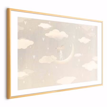 Poster med ram - Mouse on the Moon