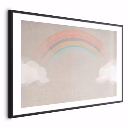 Poster med ram - Rainbow in the Rain