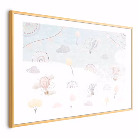 Poster med ram - Adventure Among the Clouds