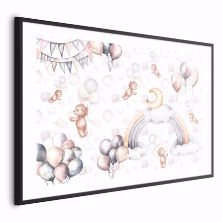 Poster med ram - Bears in the Sky