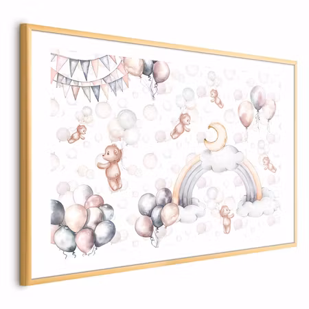 Poster med ram - Bears in the Sky