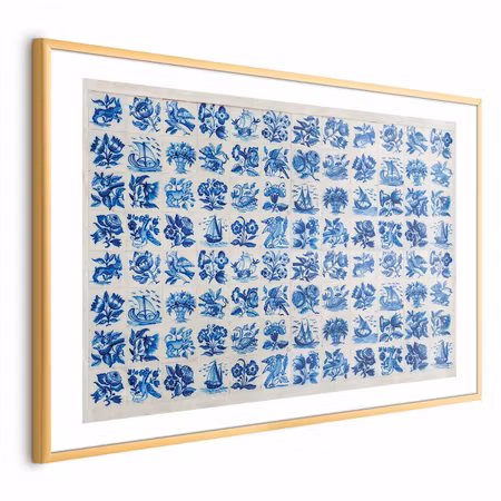 Poster med ram - Azulejos Tiles - Traditional