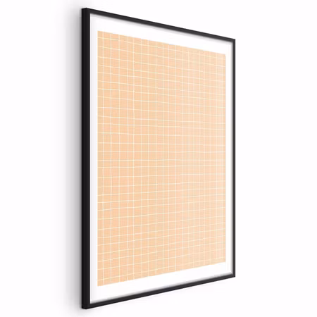 Poster med ram - Lines and Noise - a Wavy Grid in