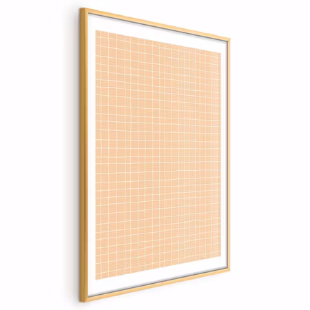 Poster med ram - Lines and Noise - a Wavy Grid in