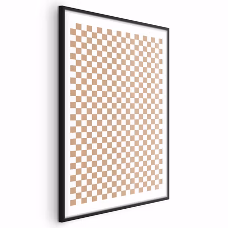Poster med ram - Geometry and Browns - a Pattern