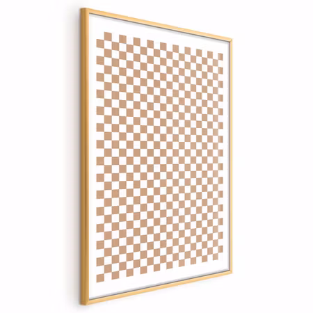 Poster med ram - Geometry and Browns - a Pattern