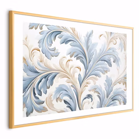 Poster med ram - Baroque Vines in Light Colors