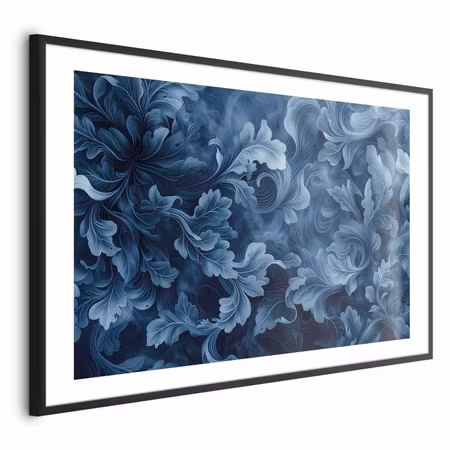 Poster med ram - Dense Dark Blue Abstract