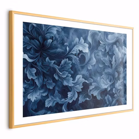 Poster med ram - Dense Dark Blue Abstract