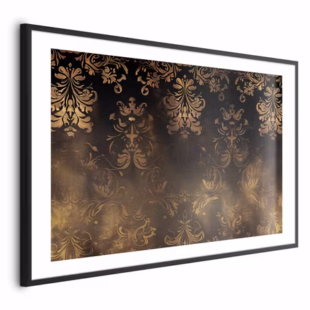 Poster med ram - Dark Baroque Patterns with