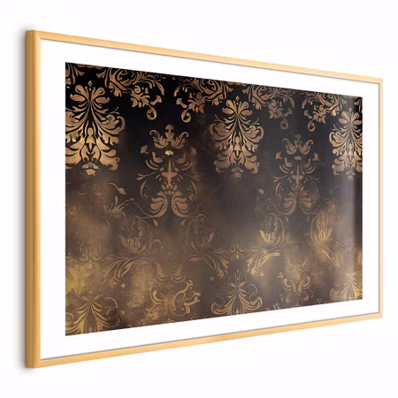 Poster med ram - Dark Baroque Patterns with