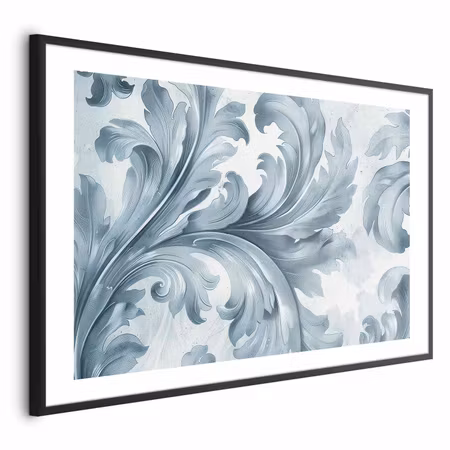 Poster med ram - Stone Ornament in Baroque Style