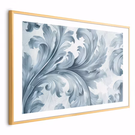 Poster med ram - Stone Ornament in Baroque Style