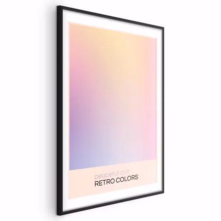 Poster med ram - Peaceful Drift - Delicate Pastel