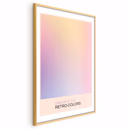 Poster med ram - Peaceful Drift - Delicate Pastel