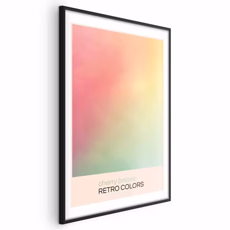 Poster med ram - Cherry Breeze - Pastel Gradient