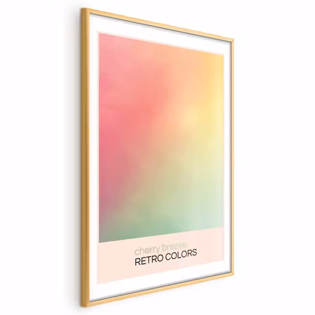 Poster med ram - Cherry Breeze - Pastel Gradient