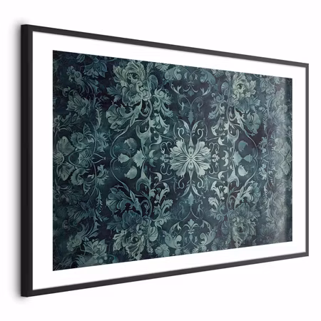 Poster med ram - Carpet Ornaments in Emerald