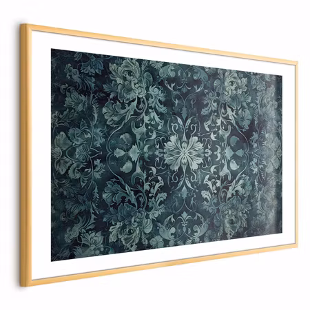 Poster med ram - Carpet Ornaments in Emerald