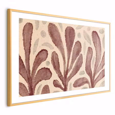Poster med ram - Leaves and Spots - Large Shapes