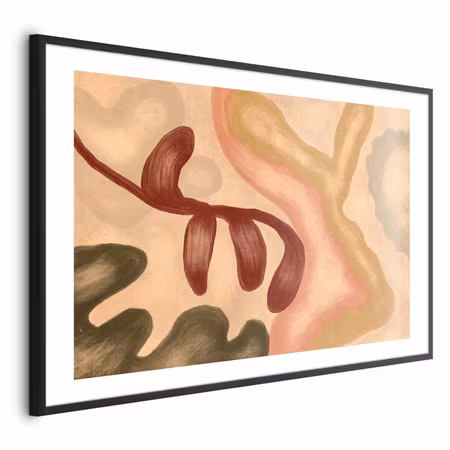 Poster med ram - Colorful Shapes - Worn Figures