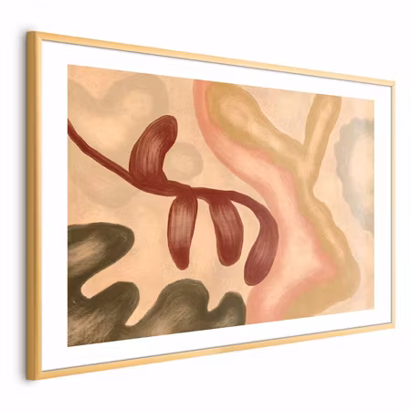 Poster med ram - Colorful Shapes - Worn Figures
