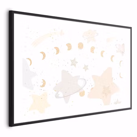 Poster med ram - Moon and Stars