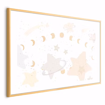 Poster med ram - Moon and Stars