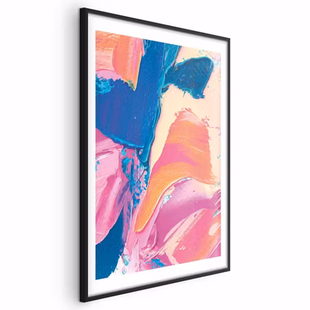 Poster med ram - Colorful Expression - Strong in