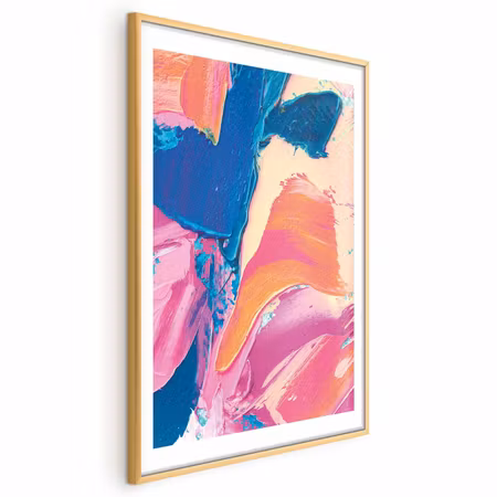 Poster med ram - Colorful Expression - Strong in