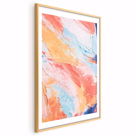 Poster med ram - Colorful Harmony - Dynamic Color