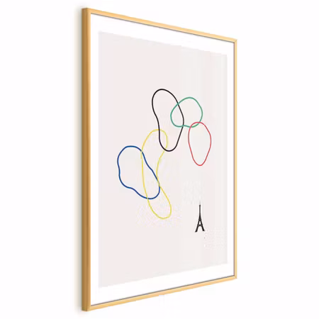 Poster med ram - Colorful Circles - Digital