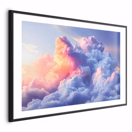 Poster med ram - Clouds Like Painted Artistic the
