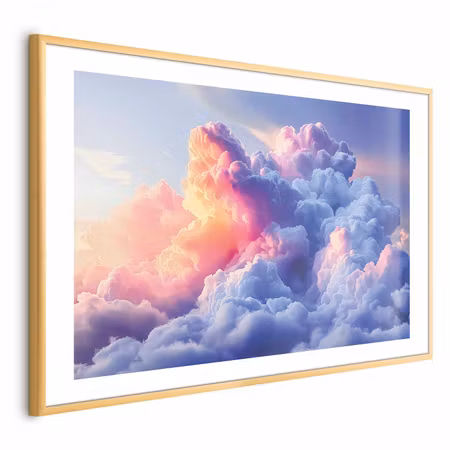 Poster med ram - Clouds Like Painted Artistic the