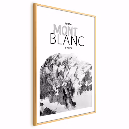 Poster med ram - Mont Blanc