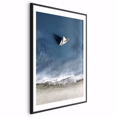 Poster med ram - Yacht on the Sea