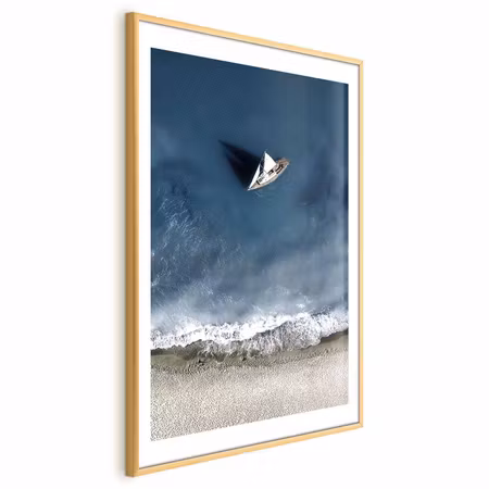 Poster med ram - Yacht on the Sea