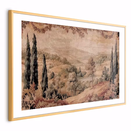 Poster med ram - Mediterranean Landscape - Old a