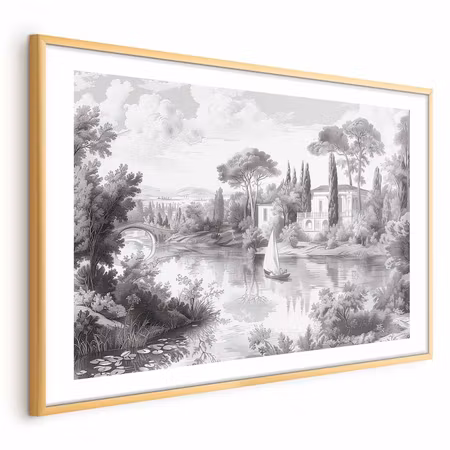 Poster med ram - Black-and-white Vintage with a