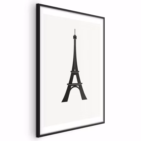 Poster med ram - Eiffel Tower Simple Graphic