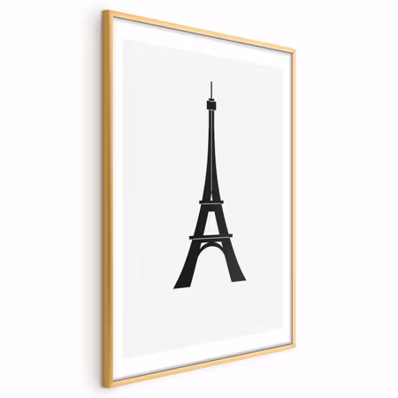 Poster med ram - Eiffel Tower Simple Graphic