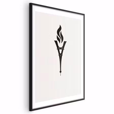 Poster med ram - Torch Shaped Like the Eiffel