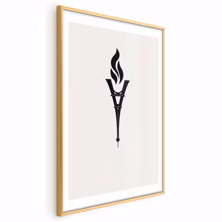 Poster med ram - Torch Shaped Like the Eiffel