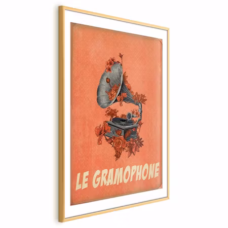 Poster med ram - Gramophone