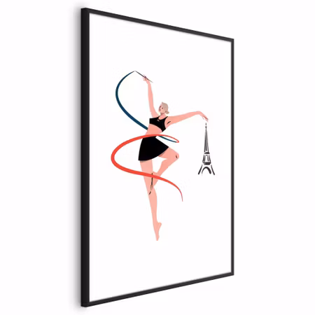 Poster med ram - Illustration of a Woman with a