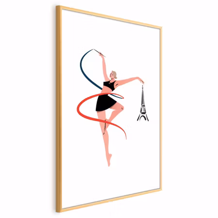 Poster med ram - Illustration of a Woman with a