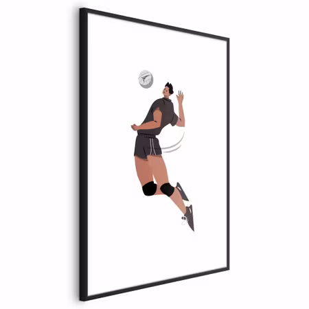 Poster med ram - Volleyball Player on a Light